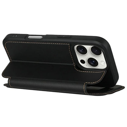 For iPhone 16 Pro Max Case Magnetic Closure Card Slot Leather Flip Phone Cover