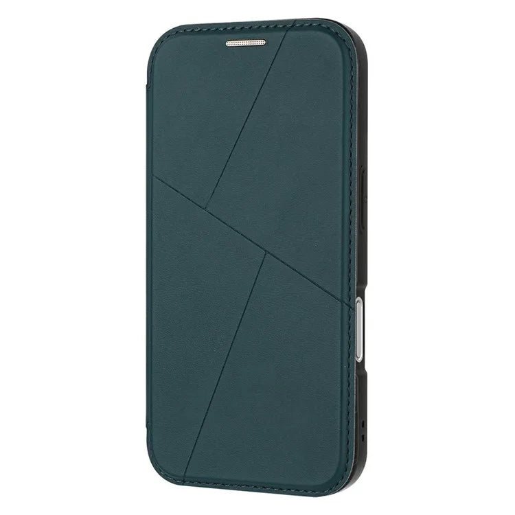 For iPhone 16 Pro Max Case Magnetic Closure Card Slot Leather Flip Phone Cover