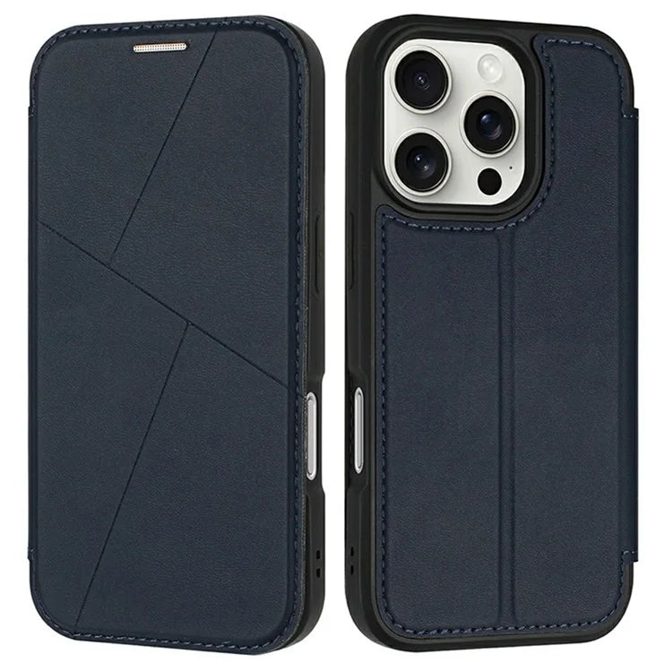 For iPhone 16 Pro Max Case Magnetic Closure Card Slot Leather Flip Phone Cover