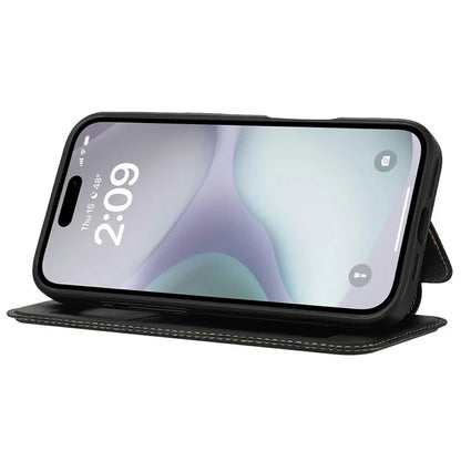For iPhone 16 Pro Max Case Magnetic Closure Card Slot Leather Flip Phone Cover