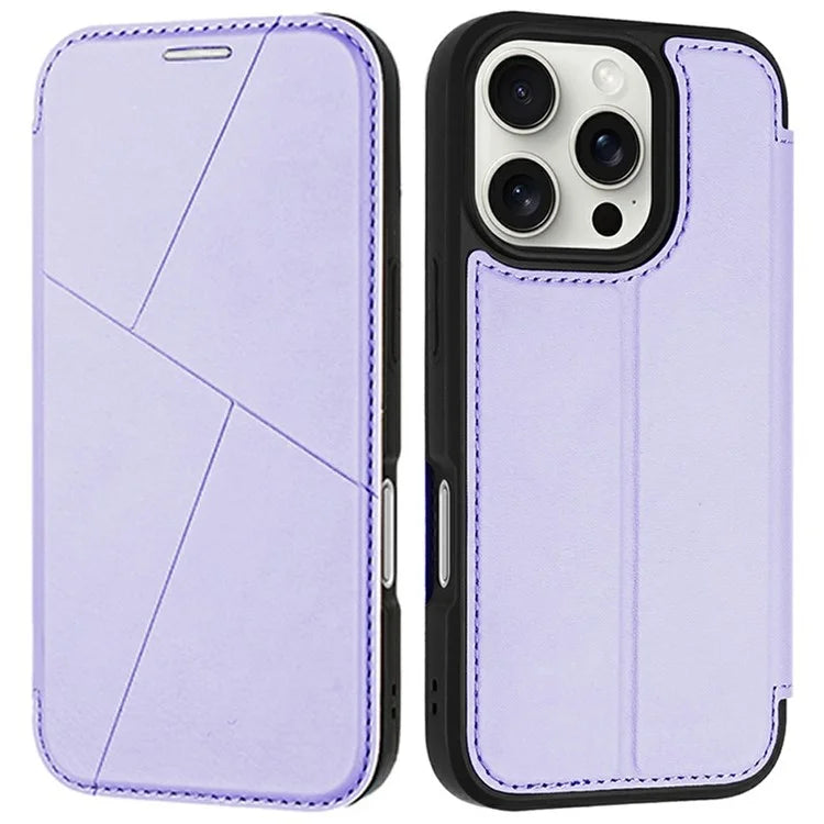 For iPhone 16 Pro Max Case Magnetic Closure Card Slot Leather Flip Phone Cover