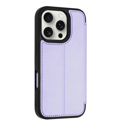 For iPhone 16 Pro Max Case Magnetic Closure Card Slot Leather Flip Phone Cover