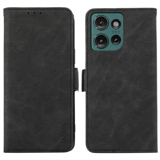 ABEEL For Motorola Edge 50 5G Case PU Leather Folio Stand View RFID Blocking Phone Cover
