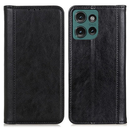 For Motorola Edge 50 5G Stand Case Split Leather Litchi Texture Wallet Phone Cover