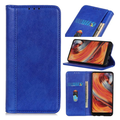 For Motorola Edge 50 5G Stand Case Split Leather Litchi Texture Wallet Phone Cover
