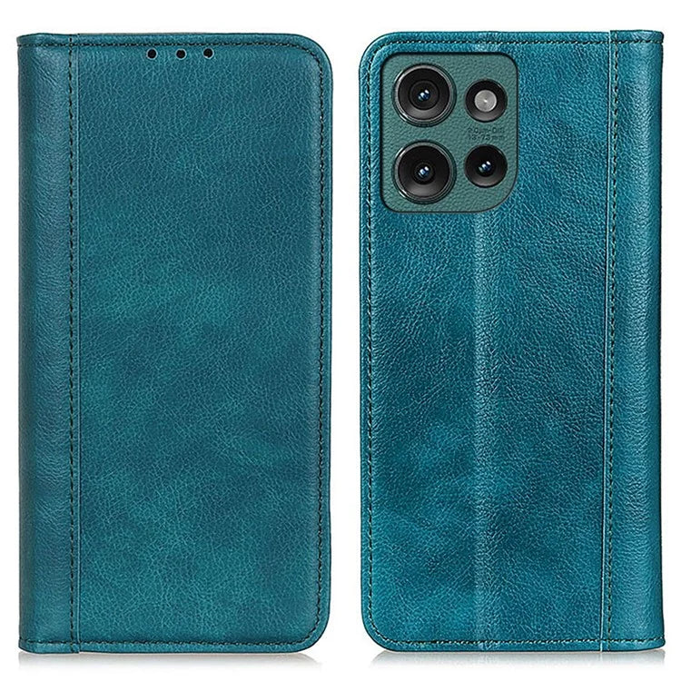 For Motorola Edge 50 5G Stand Case Split Leather Litchi Texture Wallet Phone Cover