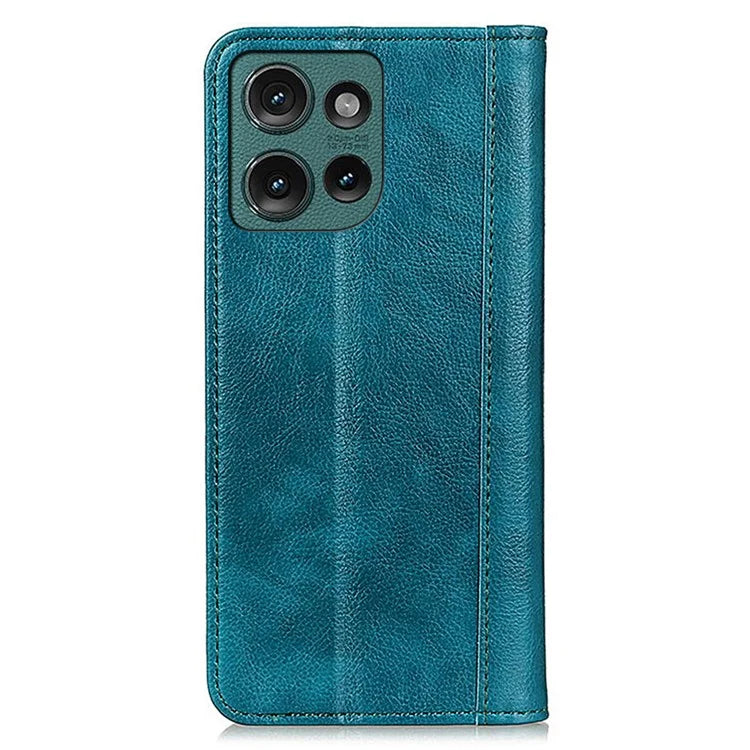 For Motorola Edge 50 5G Stand Case Split Leather Litchi Texture Wallet Phone Cover
