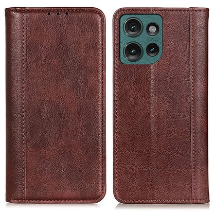 For Motorola Edge 50 5G Stand Case Split Leather Litchi Texture Wallet Phone Cover
