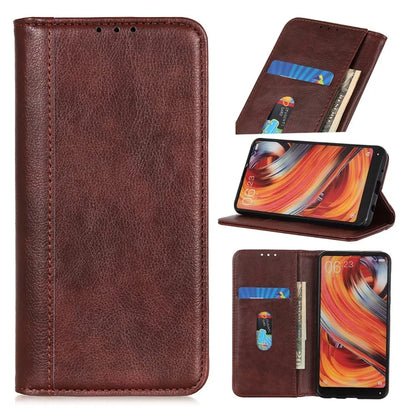 For Motorola Edge 50 5G Stand Case Split Leather Litchi Texture Wallet Phone Cover