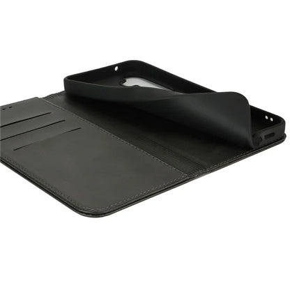 For Samsung Galaxy S24 FE Case PU Leather Calf Textured Magnetic Closing Smart Phone Cover