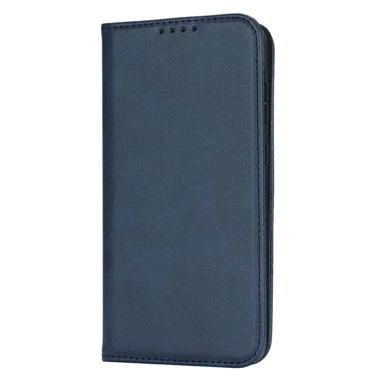 For Samsung Galaxy S24 FE Case PU Leather Calf Textured Magnetic Closing Smart Phone Cover