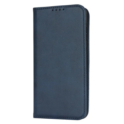 For Samsung Galaxy S24 FE Case PU Leather Calf Textured Magnetic Closing Smart Phone Cover