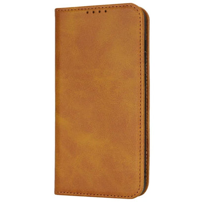 For Samsung Galaxy S24 FE Case PU Leather Calf Textured Magnetic Closing Smart Phone Cover