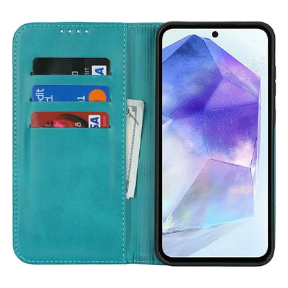 For Samsung Galaxy S24 FE Case PU Leather Calf Textured Magnetic Closing Smart Phone Cover