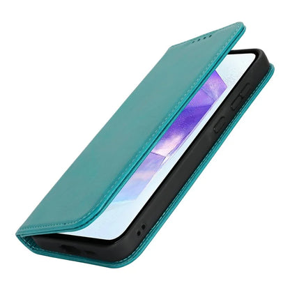 For Samsung Galaxy S24 FE Case PU Leather Calf Textured Magnetic Closing Smart Phone Cover