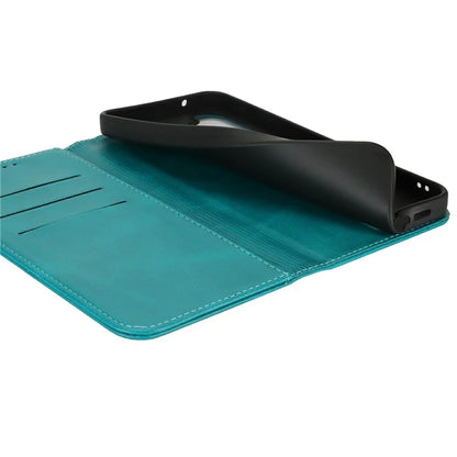 For Samsung Galaxy S24 FE Case PU Leather Calf Textured Magnetic Closing Smart Phone Cover