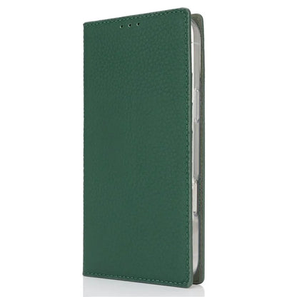 For iPhone 16 Pro Wallet Case Genuine Cow Leather Phone Cover Litchi Texture