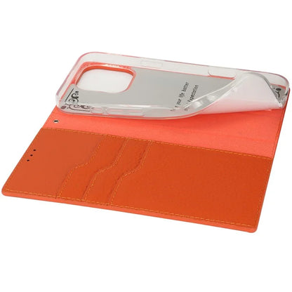 For iPhone 16 Pro Wallet Case Genuine Cow Leather Phone Cover Litchi Texture
