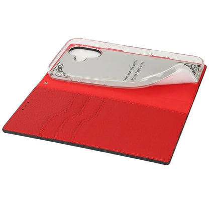 For iPhone 16 Wallet Case Genuine Cow Leather Phone Cover Litchi Texture