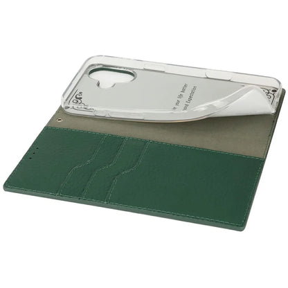 For iPhone 16 Wallet Case Genuine Cow Leather Phone Cover Litchi Texture