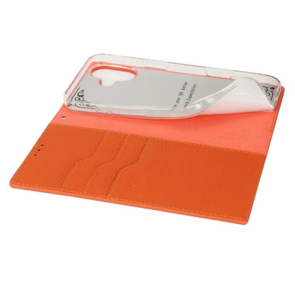 For iPhone 16 Wallet Case Genuine Cow Leather Phone Cover Litchi Texture