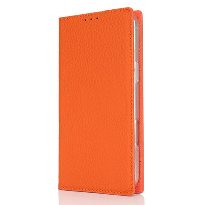 For iPhone 16 Wallet Case Genuine Cow Leather Phone Cover Litchi Texture