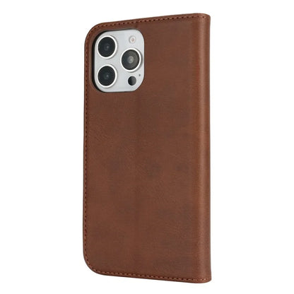 For iPhone 16 Pro Max Case PU Leather Calf Textured Magnetic Closing Smart Phone Cover