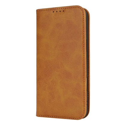For iPhone 16 Pro Max Case PU Leather Calf Textured Magnetic Closing Smart Phone Cover