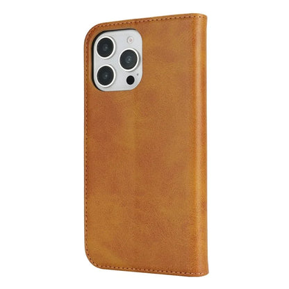 For iPhone 16 Pro Max Case PU Leather Calf Textured Magnetic Closing Smart Phone Cover