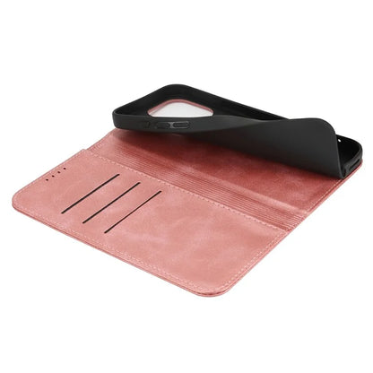 For iPhone 16 Pro Max Case PU Leather Calf Textured Magnetic Closing Smart Phone Cover