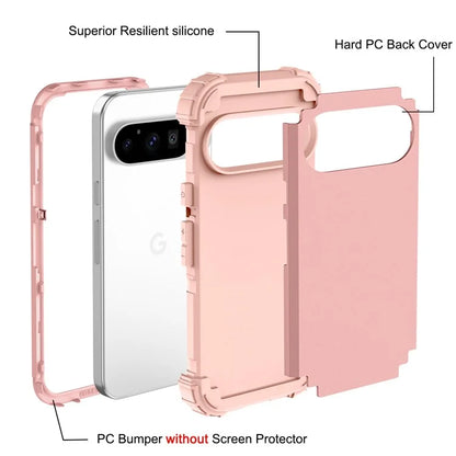 L-Style For Google Pixel 9 Pro Case Shockproof PC + TPU Phone Back Cover
