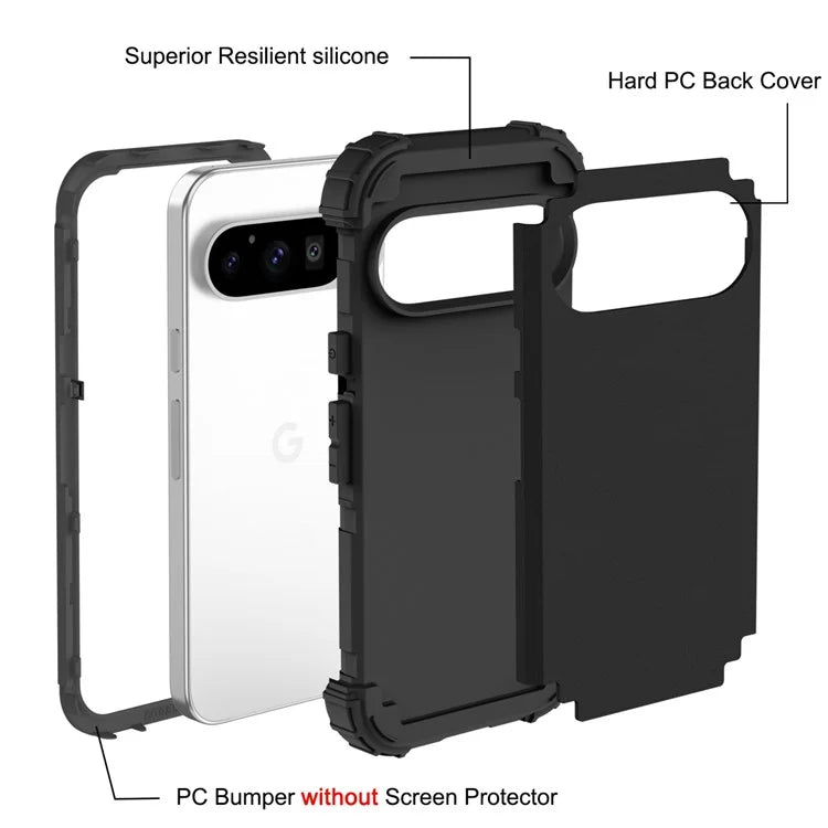 L-Style For Google Pixel 9 Pro Case Shockproof PC + TPU Phone Back Cover