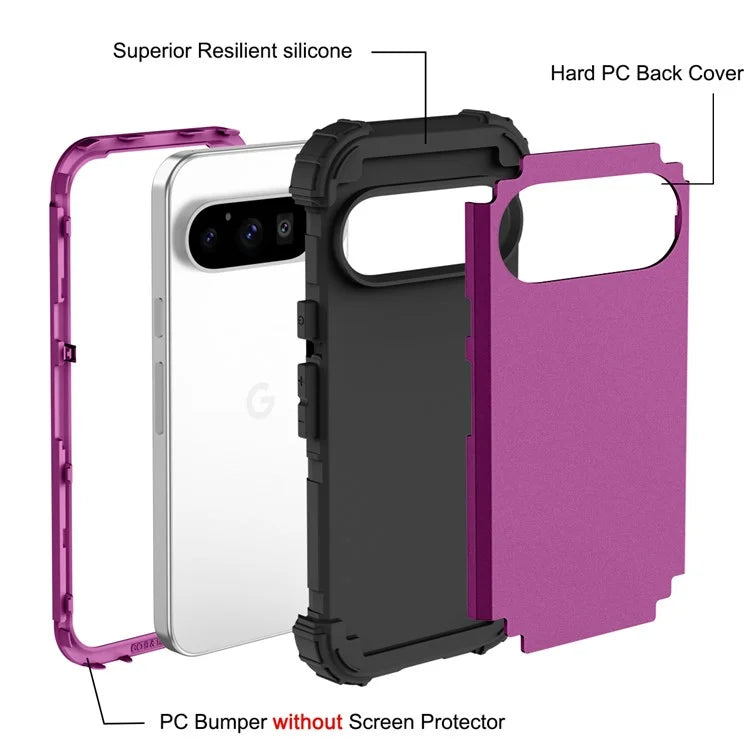 L-Style For Google Pixel 9 Pro Case Shockproof PC + TPU Phone Back Cover