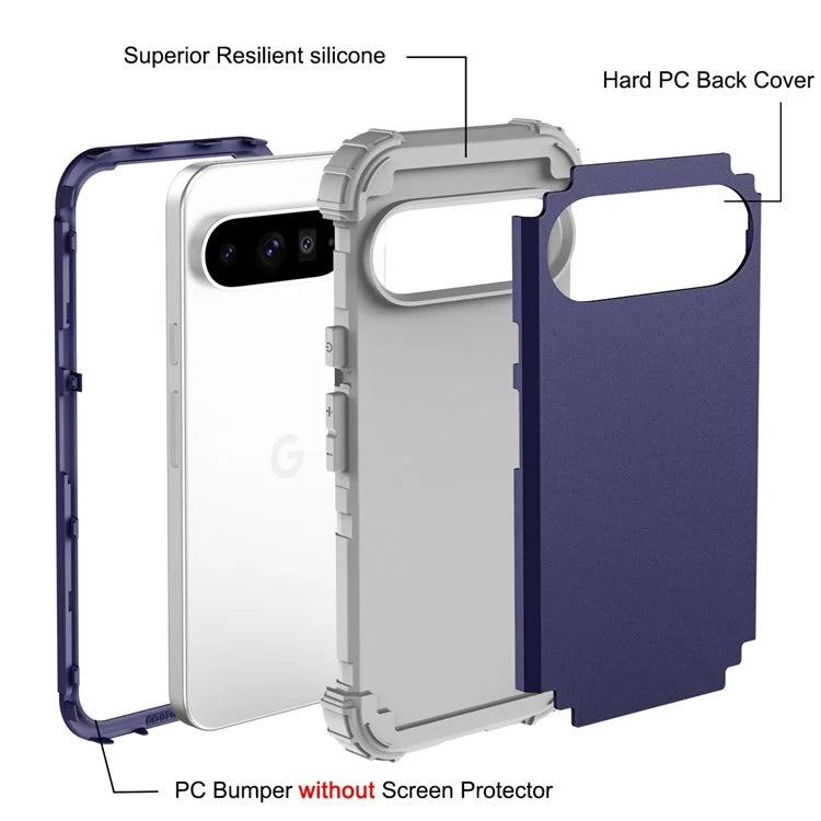 L-Style For Google Pixel 9 Pro XL Case Shockproof PC + TPU Phone Back Cover