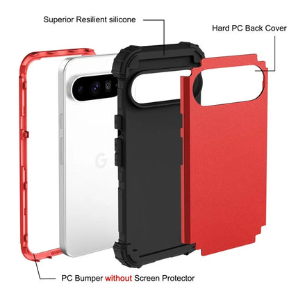 L-Style For Google Pixel 9 Pro XL Case Shockproof PC + TPU Phone Back Cover