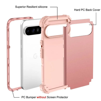 L-Style For Google Pixel 9 Pro XL Case Shockproof PC + TPU Phone Back Cover