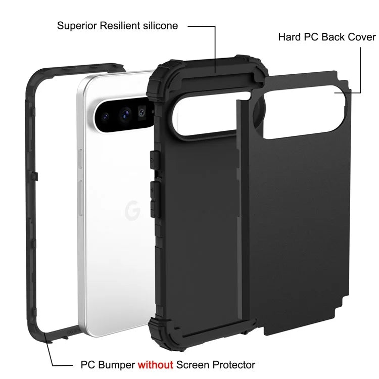 L-Style For Google Pixel 9 Pro XL Case Shockproof PC + TPU Phone Back Cover