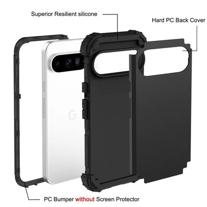 L-Style For Google Pixel 9 Pro XL Case Shockproof PC + TPU Phone Back Cover