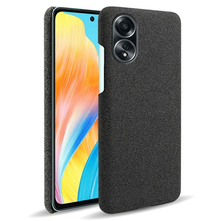 For Oppo A58 4G Case Cloth Texture Anti-Scratch Protective PC Phone Cover