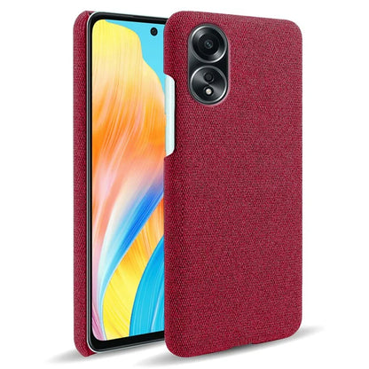 For Oppo A58 4G Case Cloth Texture Anti-Scratch Protective PC Phone Cover