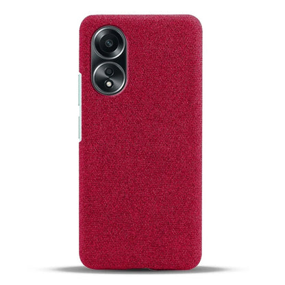 For Oppo A58 4G Case Cloth Texture Anti-Scratch Protective PC Phone Cover