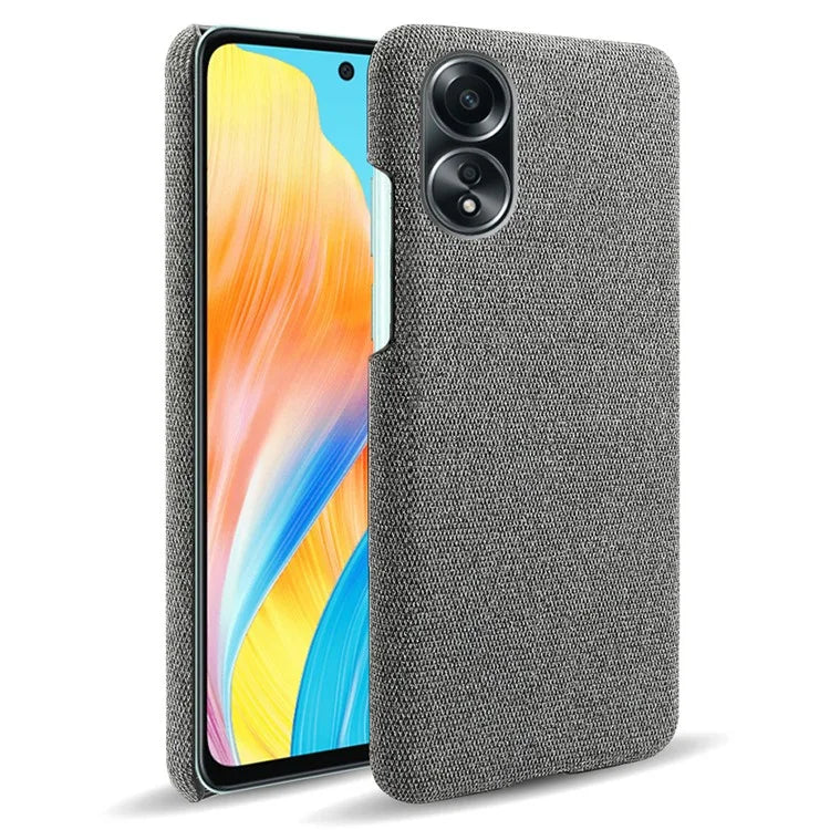 For Oppo A58 4G Case Cloth Texture Anti-Scratch Protective PC Phone Cover