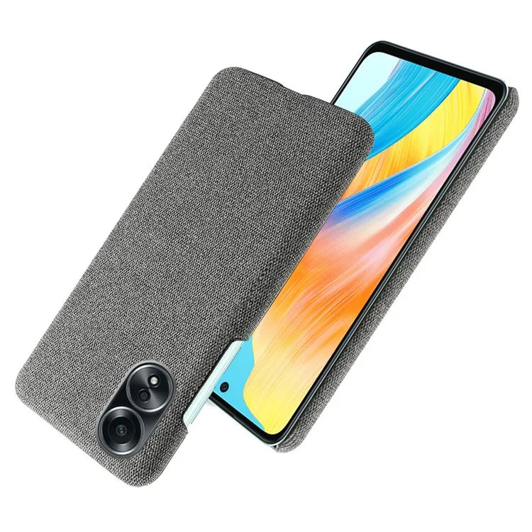 For Oppo A58 4G Case Cloth Texture Anti-Scratch Protective PC Phone Cover