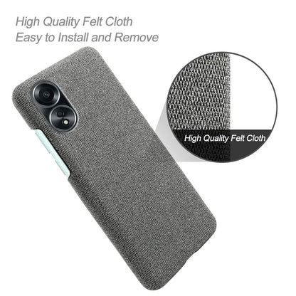 For Oppo A58 4G Case Cloth Texture Anti-Scratch Protective PC Phone Cover