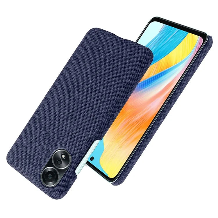 For Oppo A58 4G Case Cloth Texture Anti-Scratch Protective PC Phone Cover