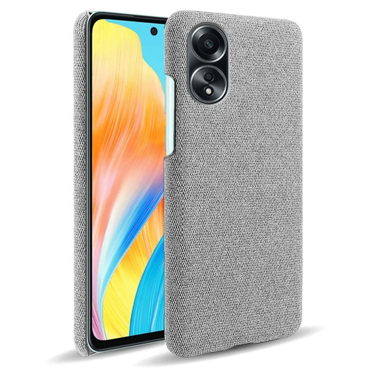 For Oppo A58 4G Case Cloth Texture Anti-Scratch Protective PC Phone Cover