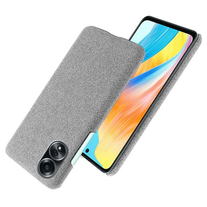 For Oppo A58 4G Case Cloth Texture Anti-Scratch Protective PC Phone Cover