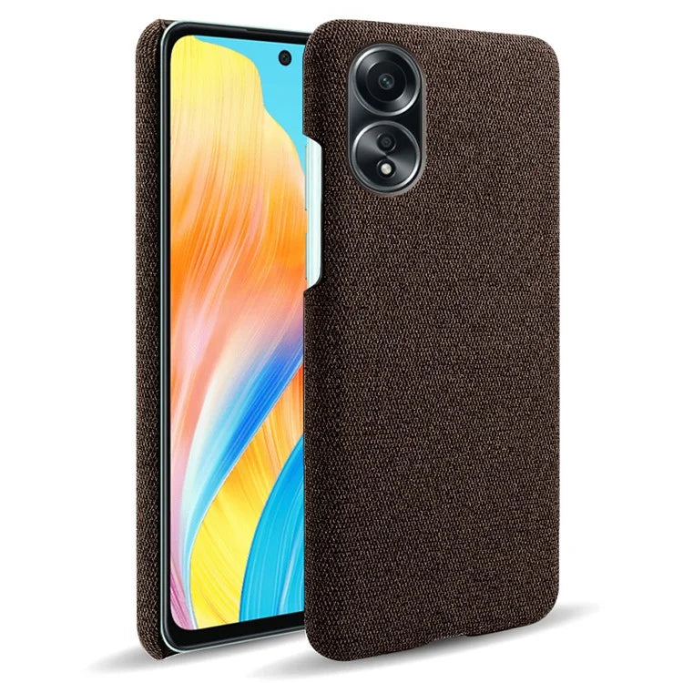 For Oppo A58 4G Case Cloth Texture Anti-Scratch Protective PC Phone Cover