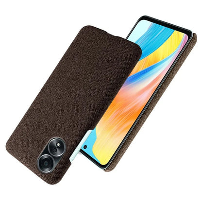 For Oppo A58 4G Case Cloth Texture Anti-Scratch Protective PC Phone Cover
