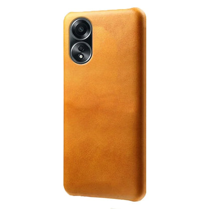 For Oppo A58 4G Case Calf Texture PU Leather Hard PC Protective Phone Cover